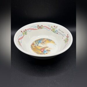Vintage Beatrix Potter Wedgwood Peter Rabbit For Your Christening Bowl, England